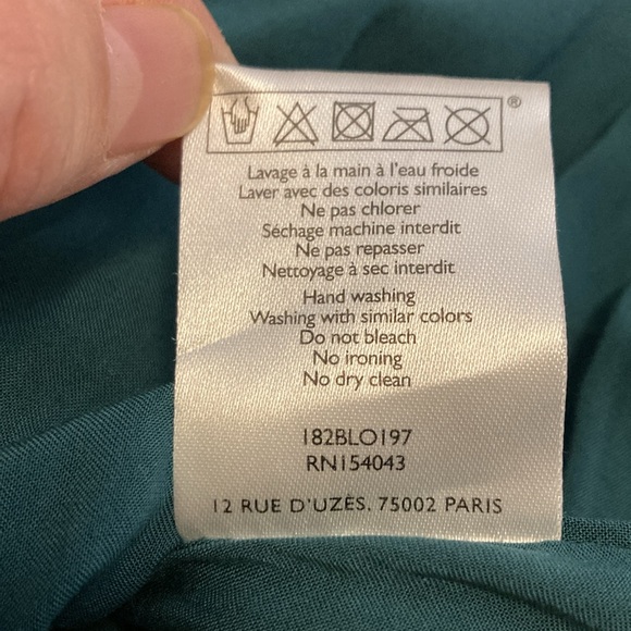 Sezane Sybille Floral Blouse Green Size 36 (S) - Picture 8 of 10